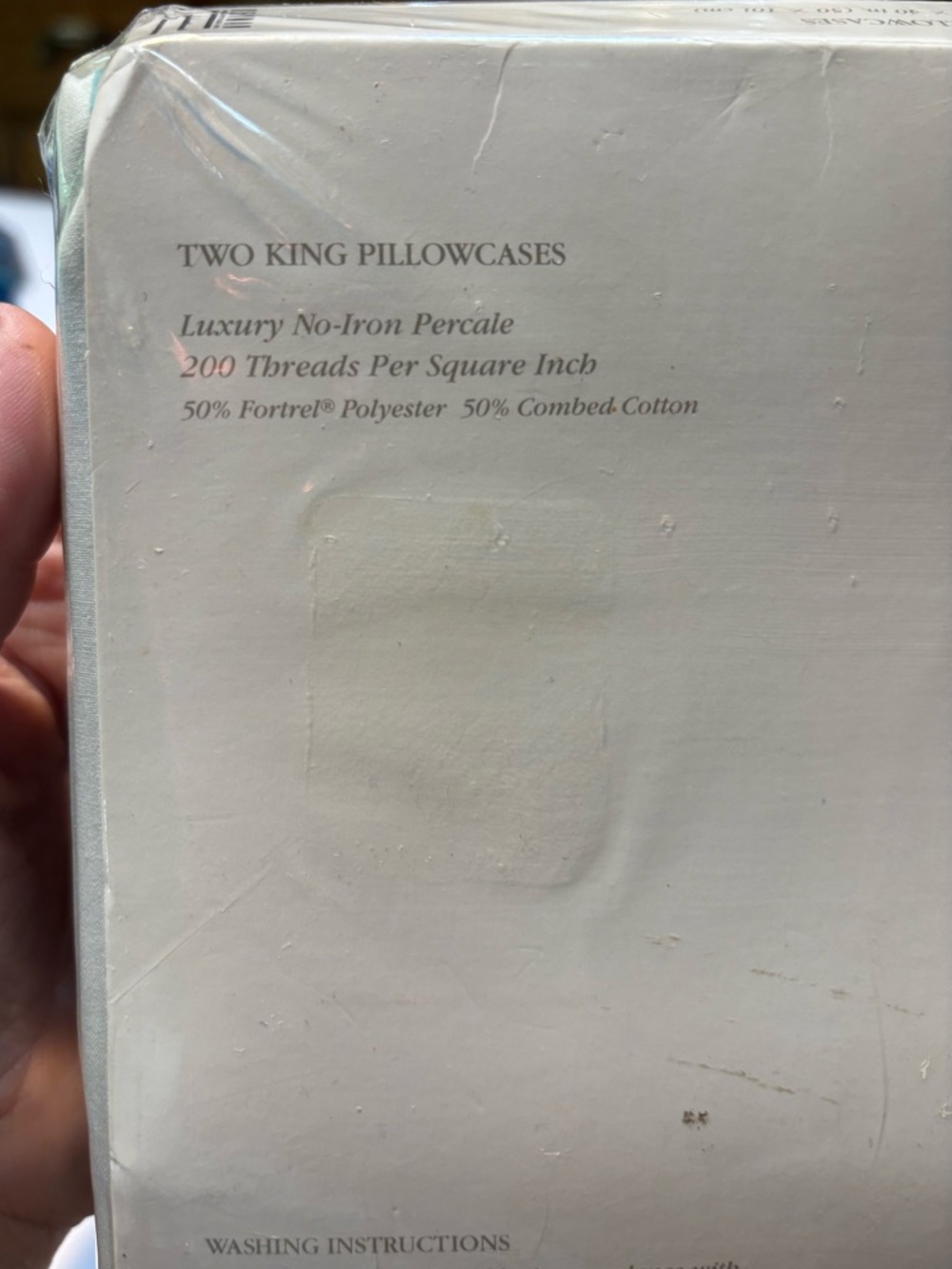 Vintage 1990’s two Di Lewis for Revman king pillowcases made of combed cotton. - Picture 5 of 5